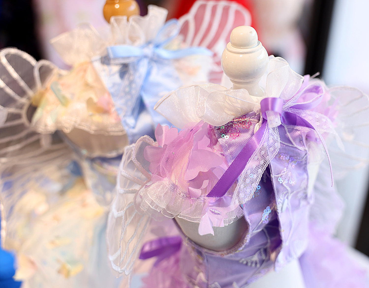 Butterfly Fairy Dog Dress with Wings – Luxury Tulle Pet Princess Outfit