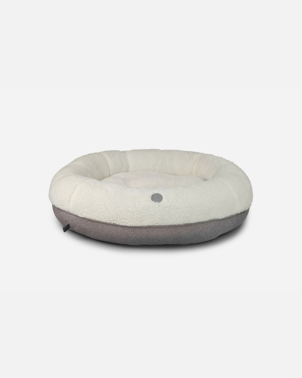 Chester & Lee | Furry Beige Donut Dog Bed