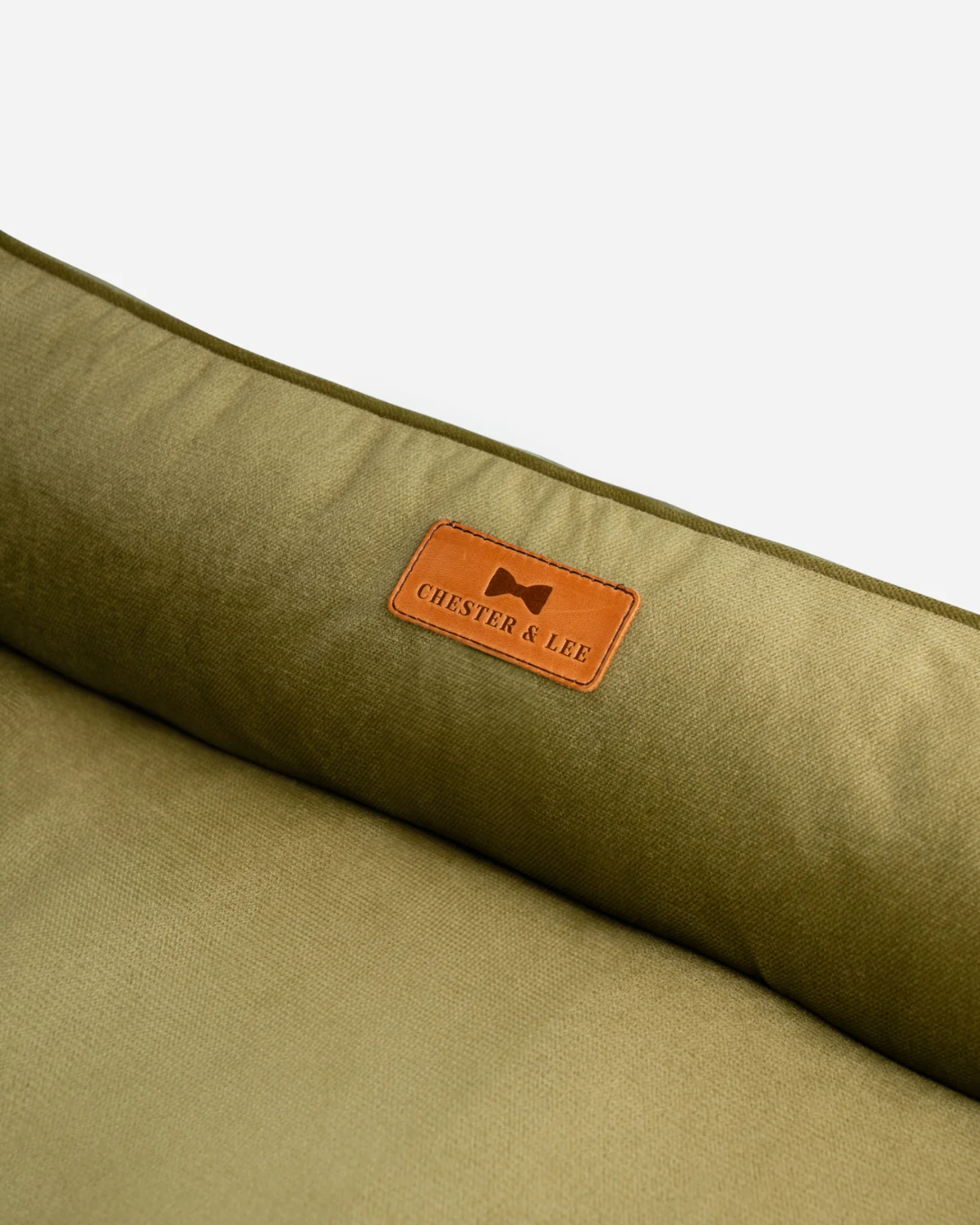 Chester & Lee | Vibrant Velvet Sleeper Dog Bed Olive