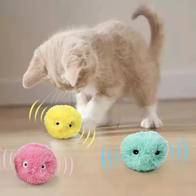 Electric Cat Ball Toy with Realistic Animal Sounds