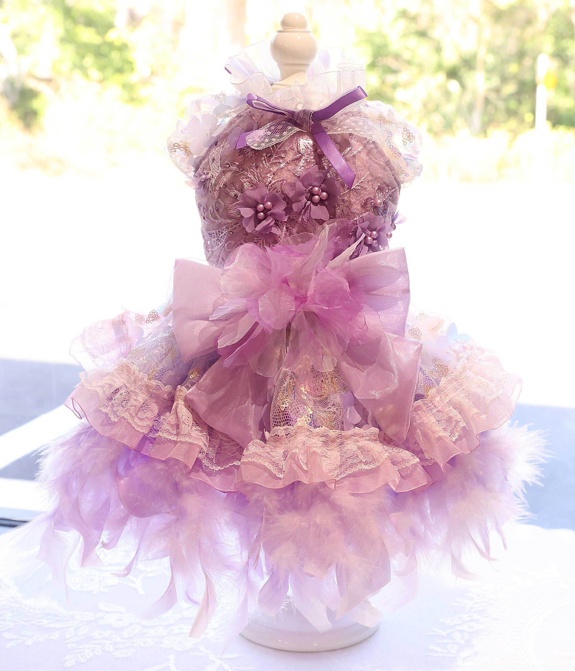 Dog Dress Feather Dream Princess Dress