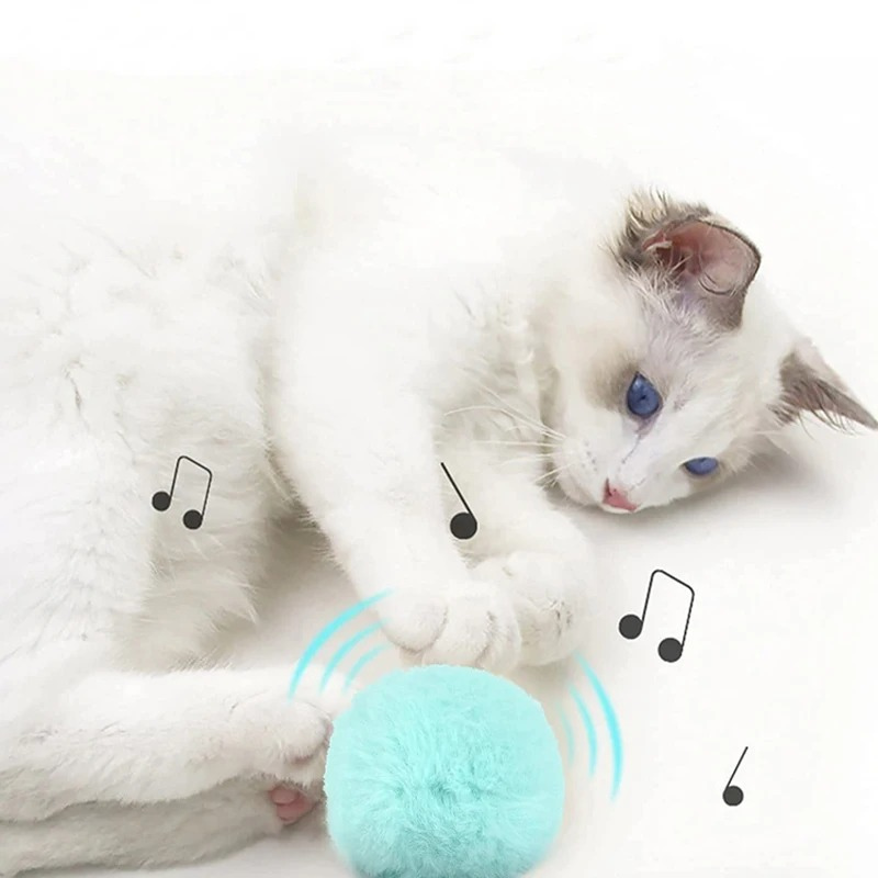 Electric Cat Ball Toy with Realistic Animal Sounds