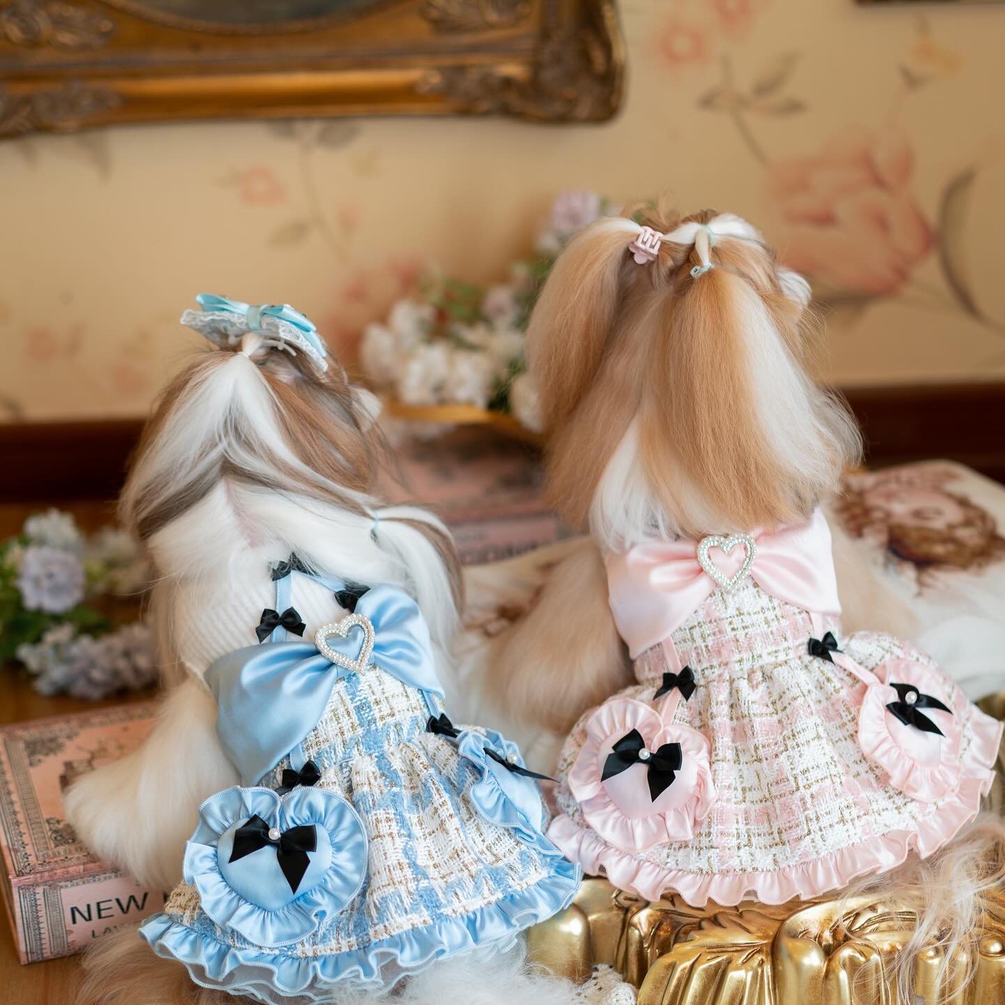 Luxury design Tweed Bow Belle Dog Dress