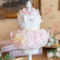 Luxury design Pearl Rose Fur dog Princess Dress
