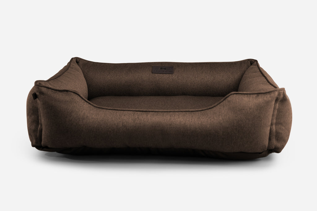 Cotton Sleeper Dog Bed Brown