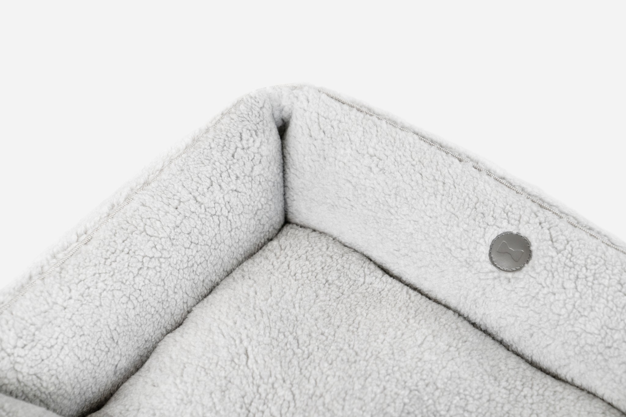 Furry Sleeper Dog Bed Gray