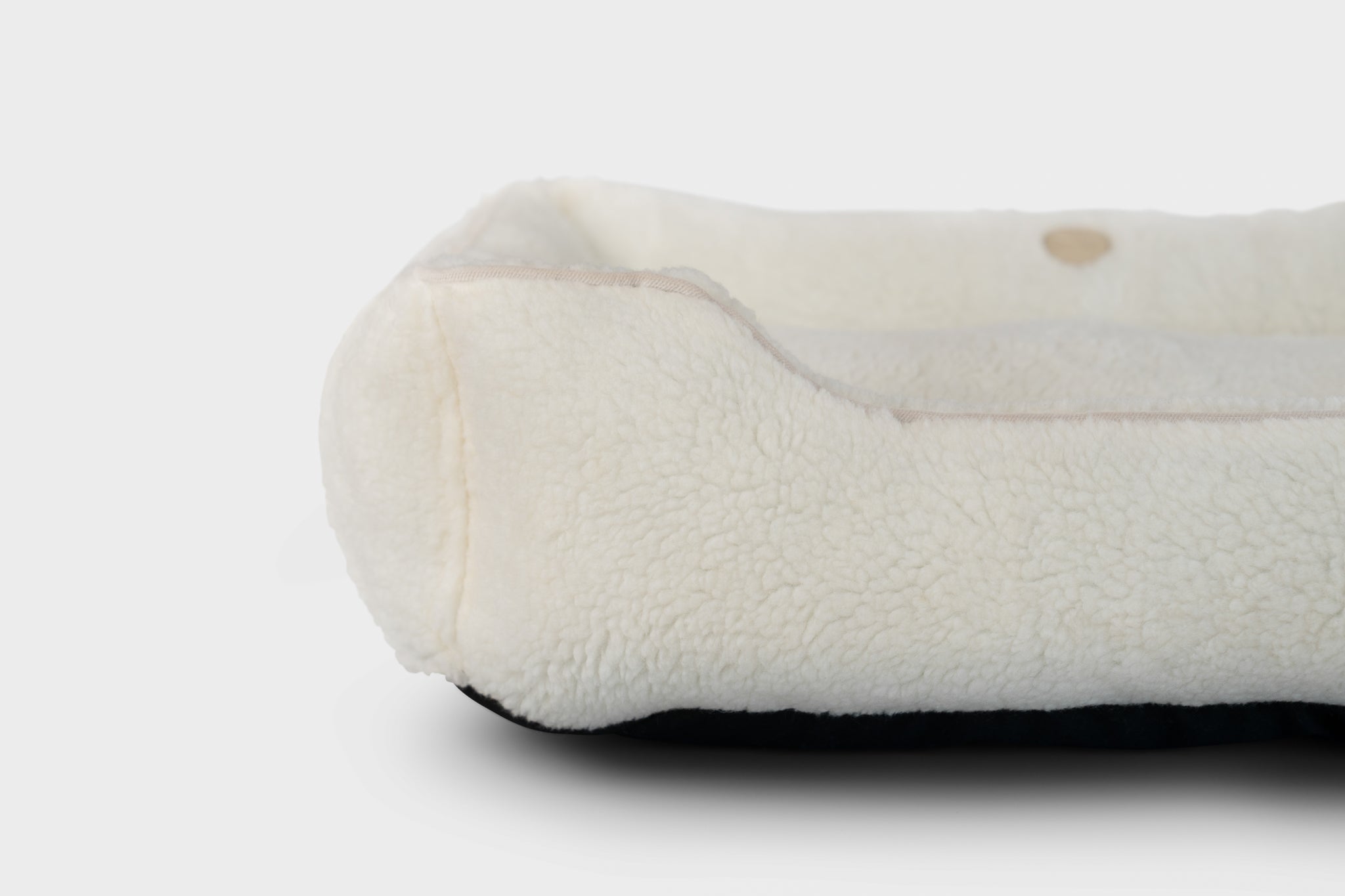 Furry Sleeper Dog Bed Beige