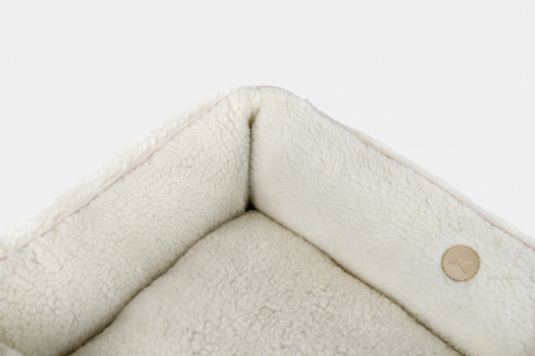 Furry Sleeper Dog Bed Beige
