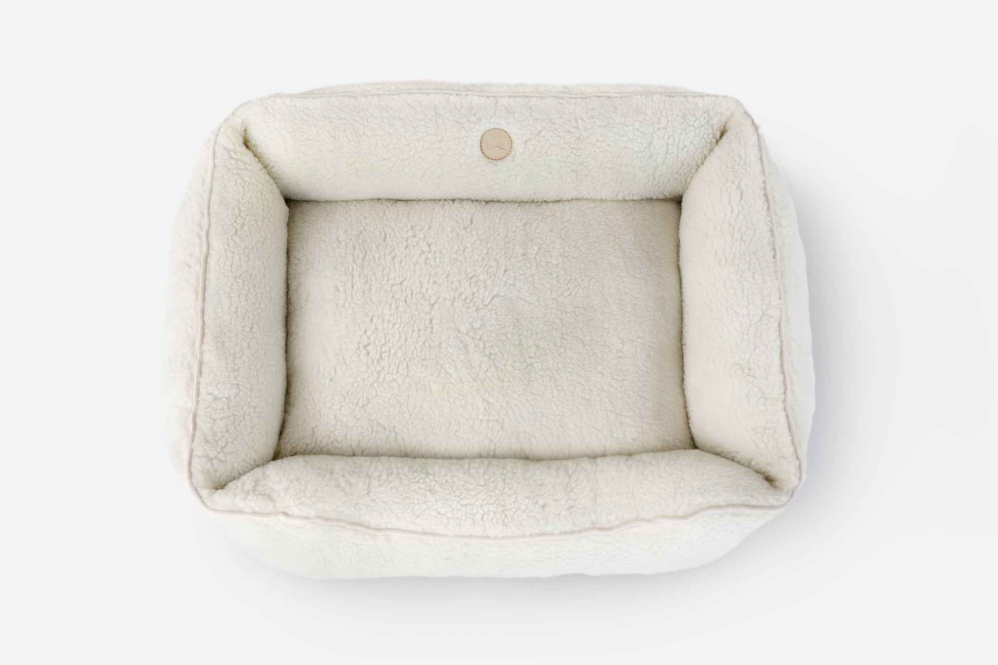 Furry Sleeper Dog Bed Beige