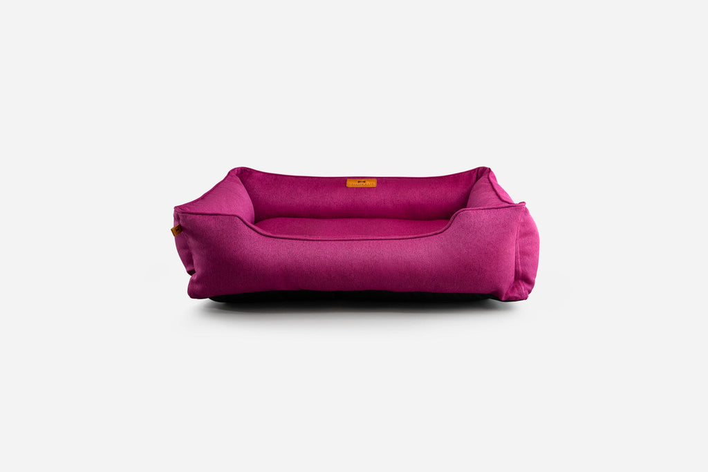 Cotton Sleeper Dog Bed Berry Pink