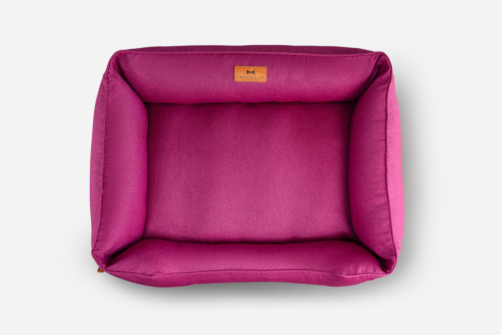 Cotton Sleeper Dog Bed Berry Pink