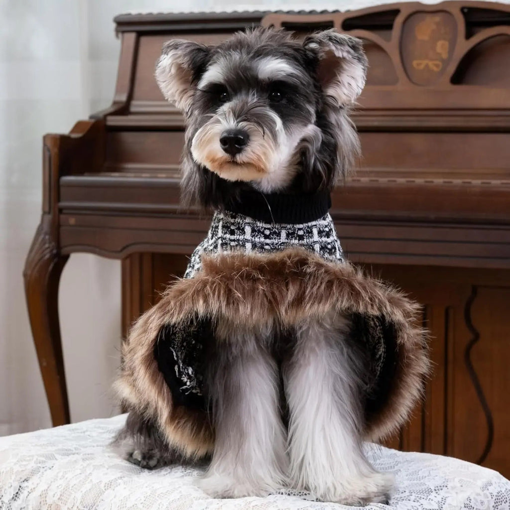 Dog Sweater Cloak Turtleneck Knit Coat XS-XL Small Dogs Winter Warm