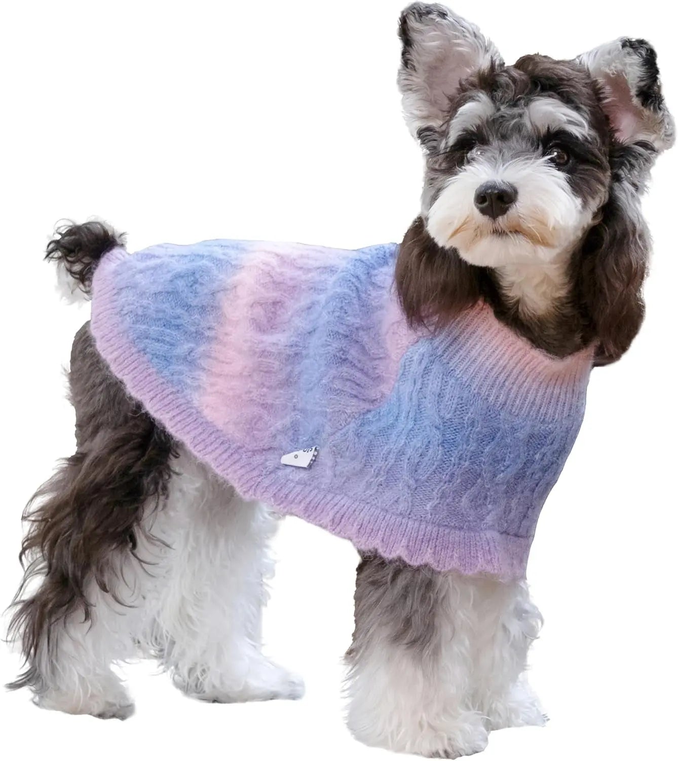 Dog Sweater Cloak Turtleneck Knit Coat XS-XL Small Dogs Winter Warm