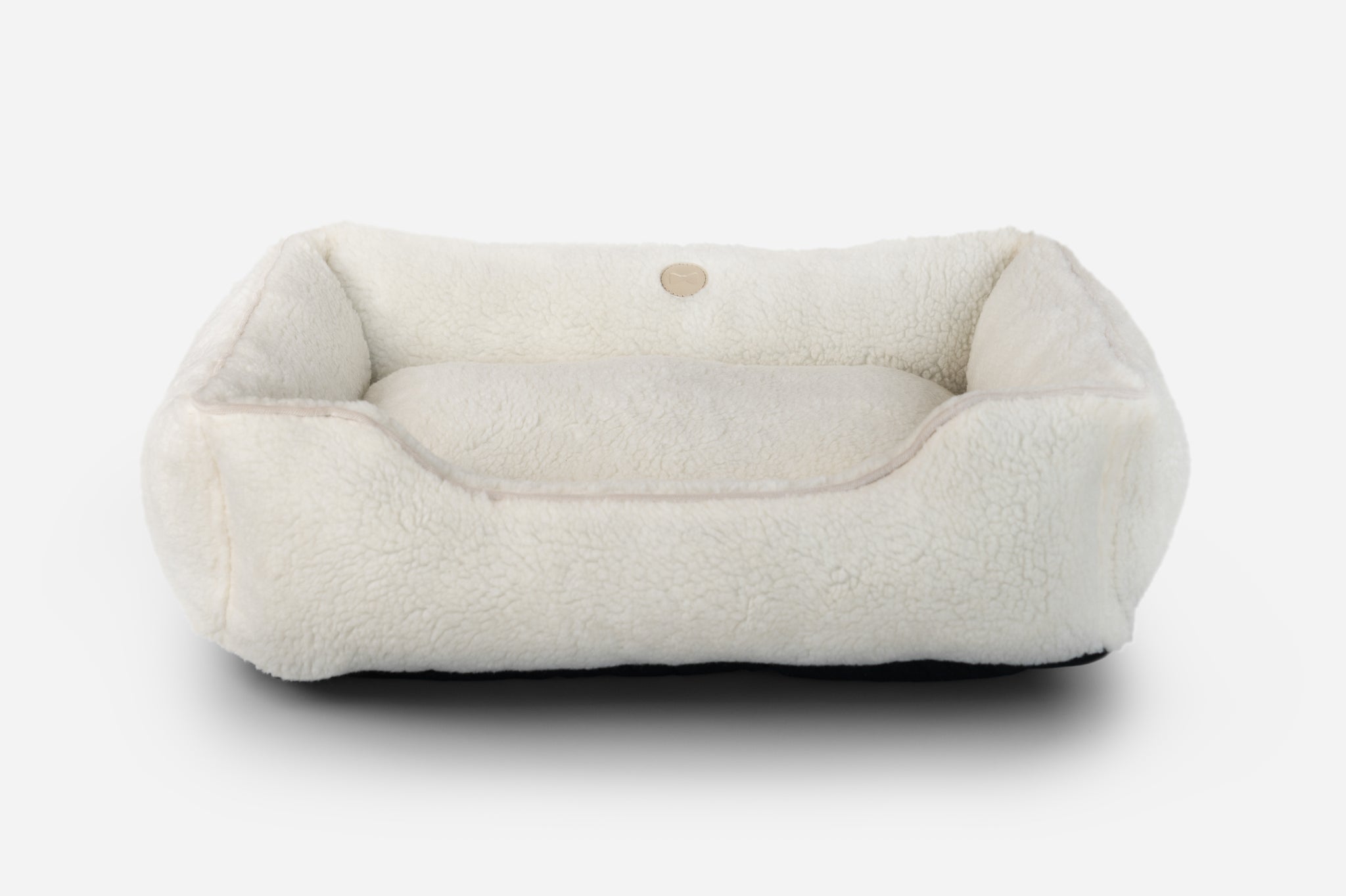 Furry Sleeper Dog Bed Beige