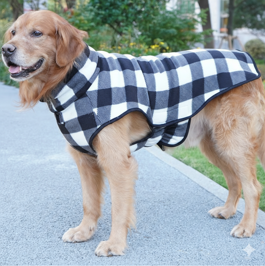 Classic Plaid Fleece Dog Jacket(2 colors)
