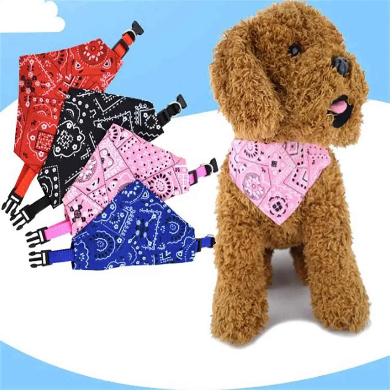 Adjustable Pet Bandana Scarf for Dogs & Cats – Stylish & Comfortable Accessory
