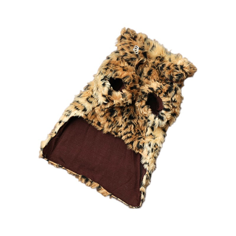 Dog coat leopard fur