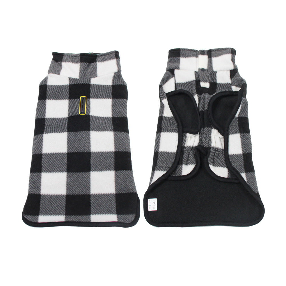 Classic Plaid Fleece Dog Jacket(2 colors)