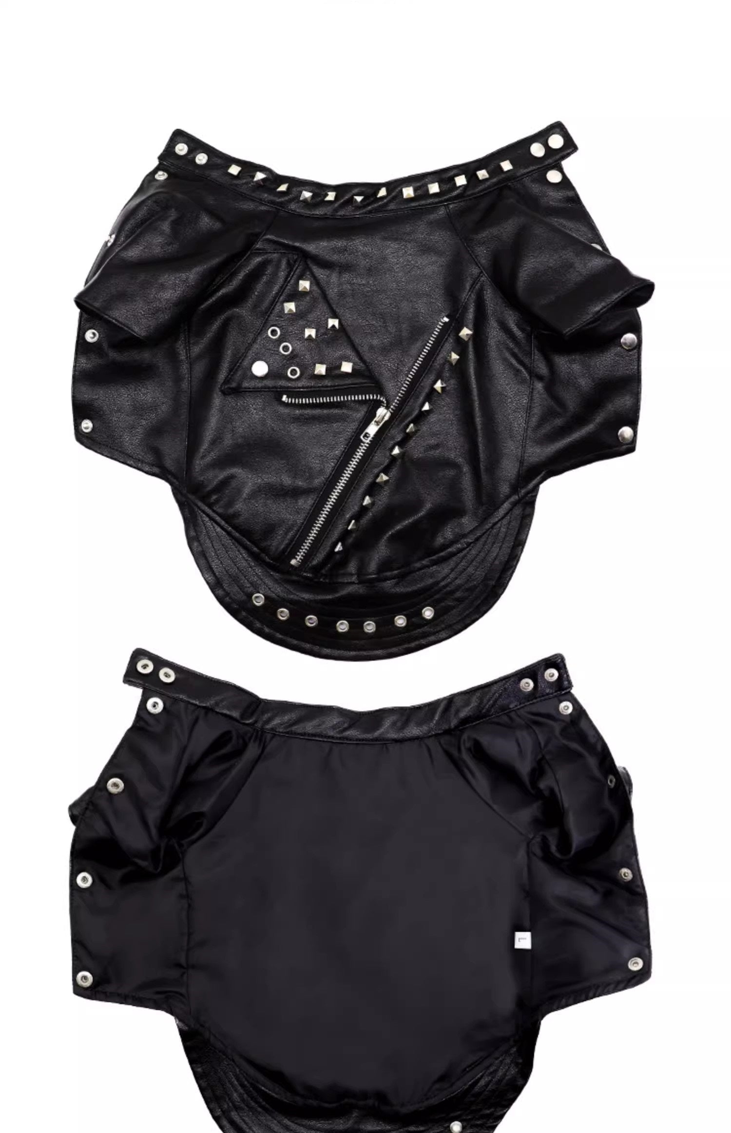 Dog Leather Jacket with Studs – Punk Rock Style