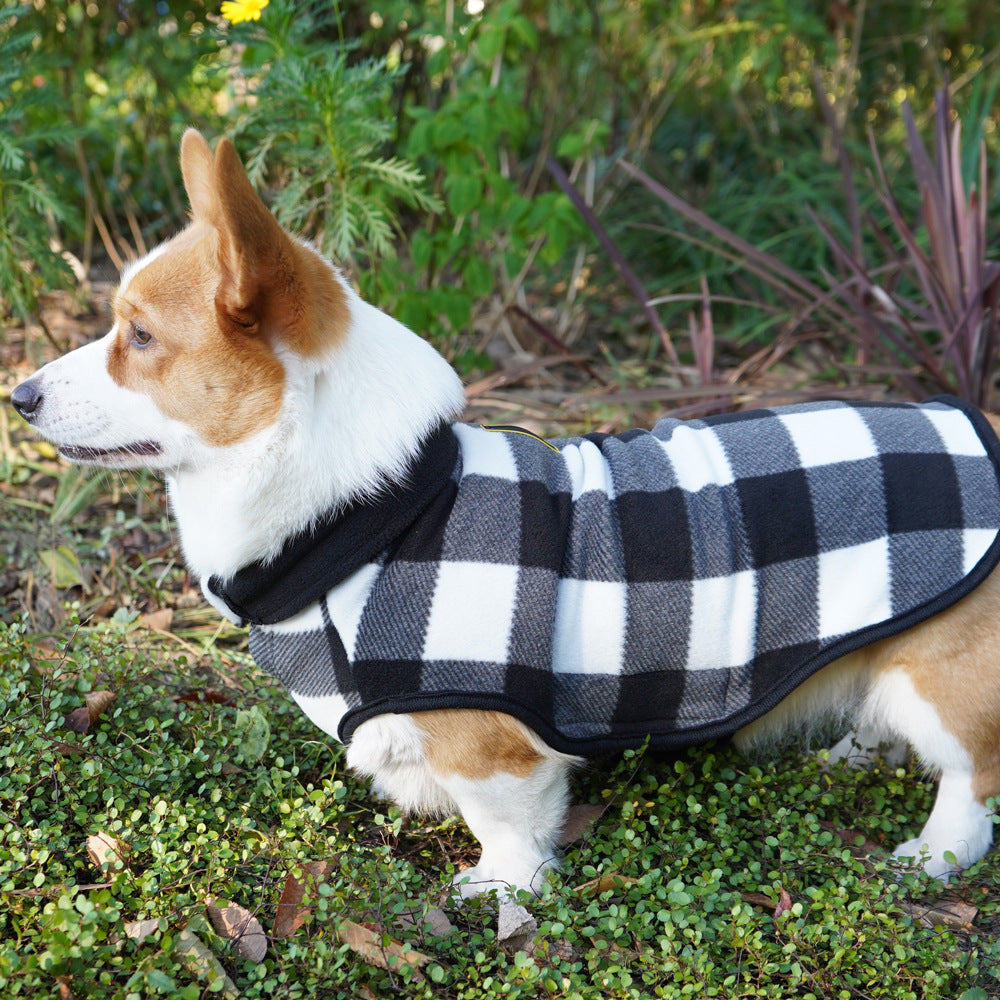 Classic Plaid Fleece Dog Jacket(2 colors)