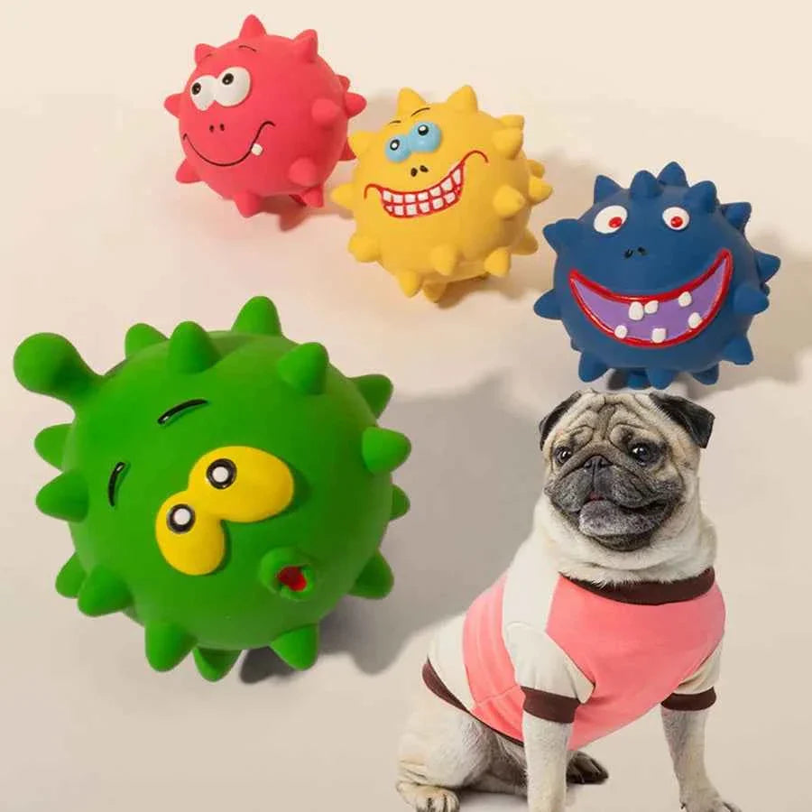 Squeaky Thorn Dog Chew Toy – Bite Resistant & Tooth Cleaning