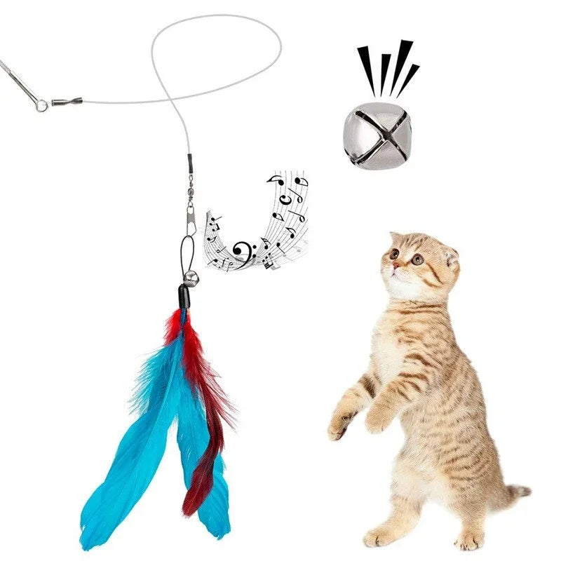 11PCS Retractable Cat Feather Toys Set