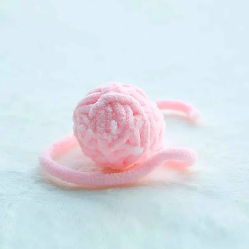 Colorful Yarn Ball Cat Toys with Bell
