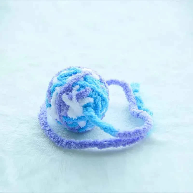 Colorful Yarn Ball Cat Toys with Bell
